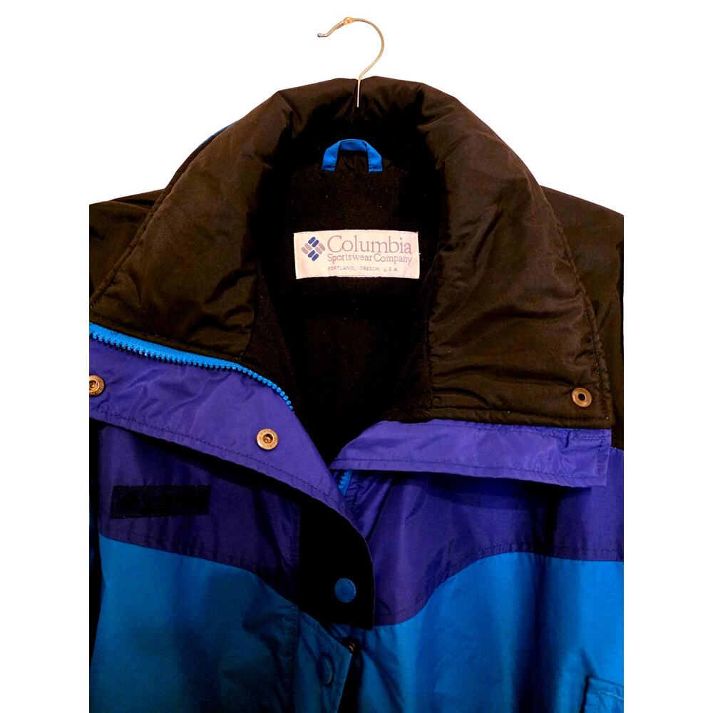 Columbia Sportswear Y2K Colorblock Jacket Women’s Size L Blue Purple Zip Front - Picture 4 of 5
